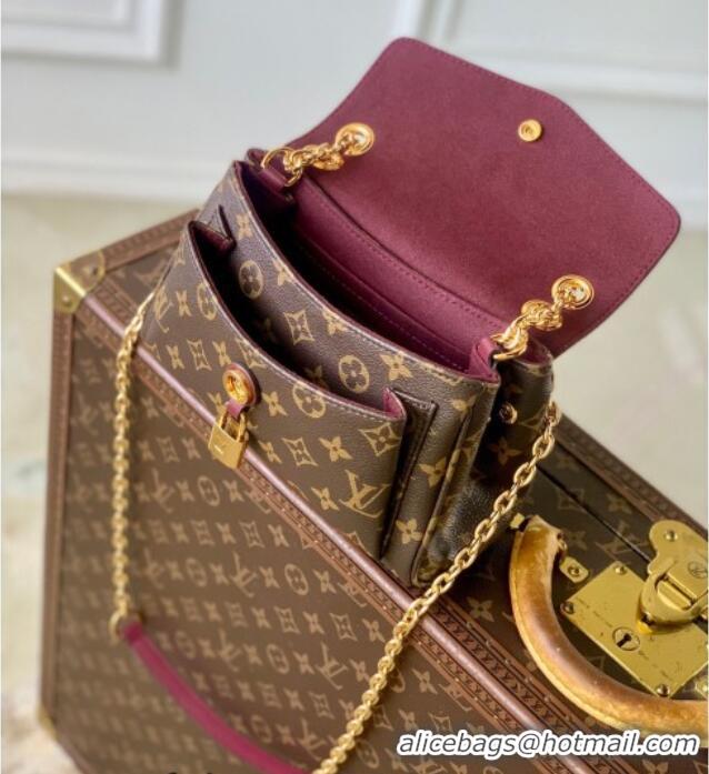 Buy Discount Louis Vuitton Saint-Germain BB Top Handle bag in Monogram Canvas and Leather M26067 Burgundy 2025