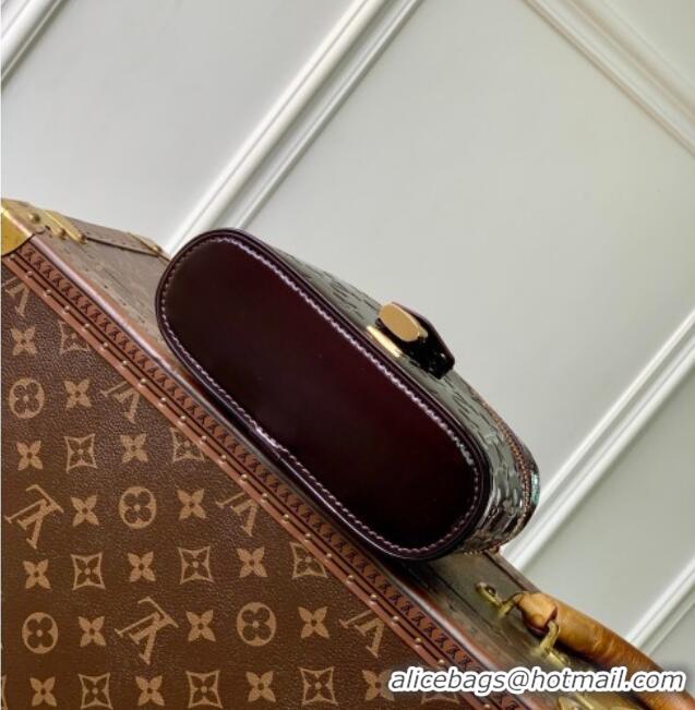Good Quality Louis Vuitton Vanity Chain Pouch Mini bag in Monogram Mirror Leather M28334 Dark Burgundy 2026