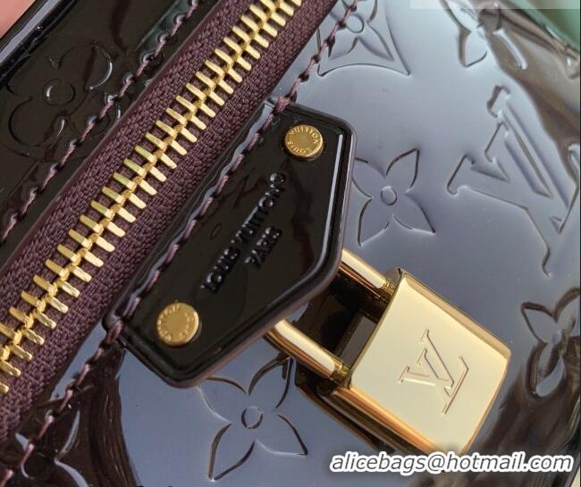 Good Quality Louis Vuitton Vanity Chain Pouch Mini bag in Monogram Mirror Leather M28334 Dark Burgundy 2026