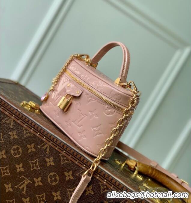 Reasonable Price Louis Vuitton Vanity Chain Pouch Mini bag in Monogram Mirror Leather M27169 Pink 2026
