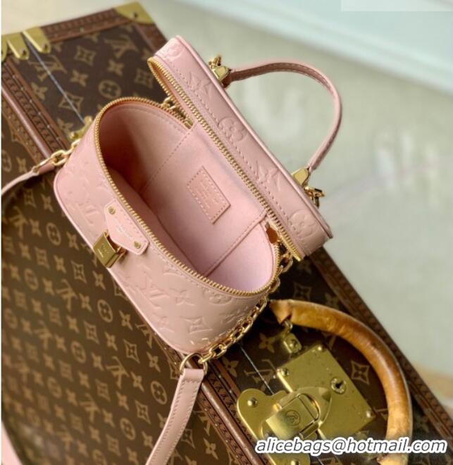 Reasonable Price Louis Vuitton Vanity Chain Pouch Mini bag in Monogram Mirror Leather M27169 Pink 2026