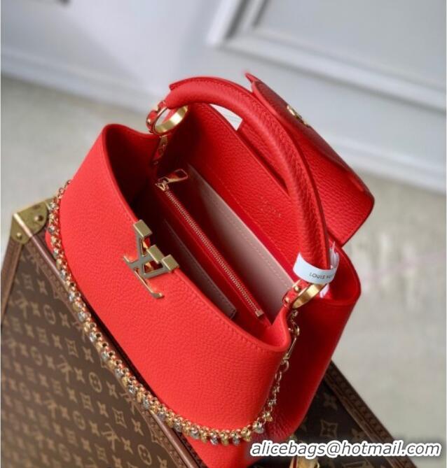 Best Quality Louis Vuitton Capucines BB Bag in Taurillon Leather M28197 Red 2026