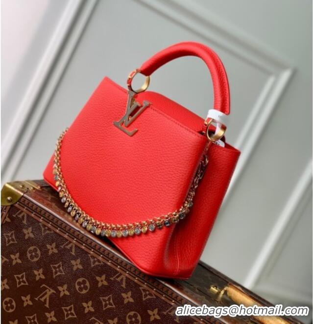 Best Quality Louis Vuitton Capucines BB Bag in Taurillon Leather M28197 Red 2026