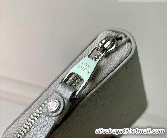 Classic Specials Louis Vuitton Zippy Coin Purse Wallet in Silver Monogram Empreinte Calf Leather M60574 2026