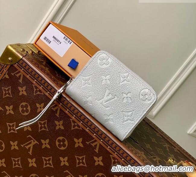 Classic Specials Louis Vuitton Zippy Coin Purse Wallet in Silver Monogram Empreinte Calf Leather M60574 2026
