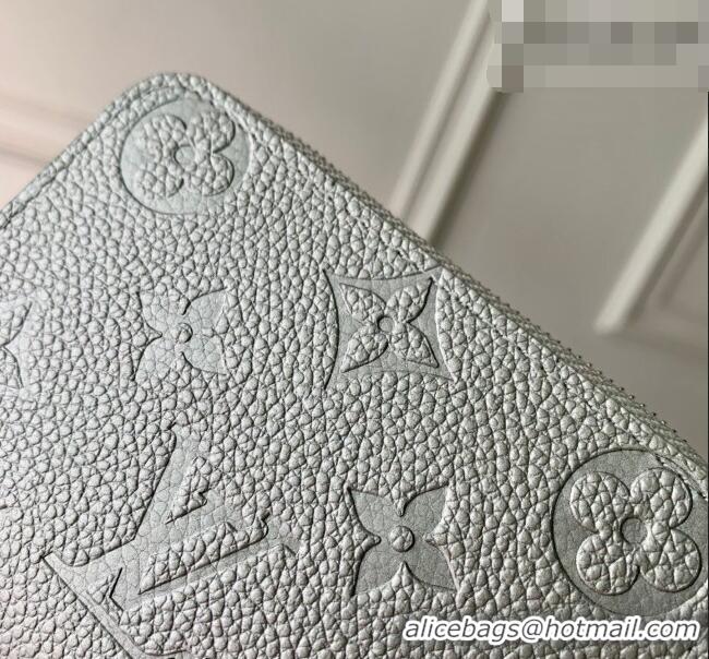 Classic Specials Louis Vuitton Zippy Coin Purse Wallet in Silver Monogram Empreinte Calf Leather M60574 2026