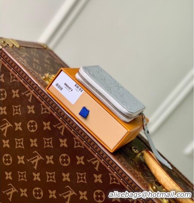 Classic Specials Louis Vuitton Zippy Coin Purse Wallet in Silver Monogram Empreinte Calf Leather M60574 2026