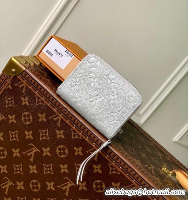 Classic Specials Louis Vuitton Zippy Coin Purse Wallet in Silver Monogram Empreinte Calf Leather M60574 2026