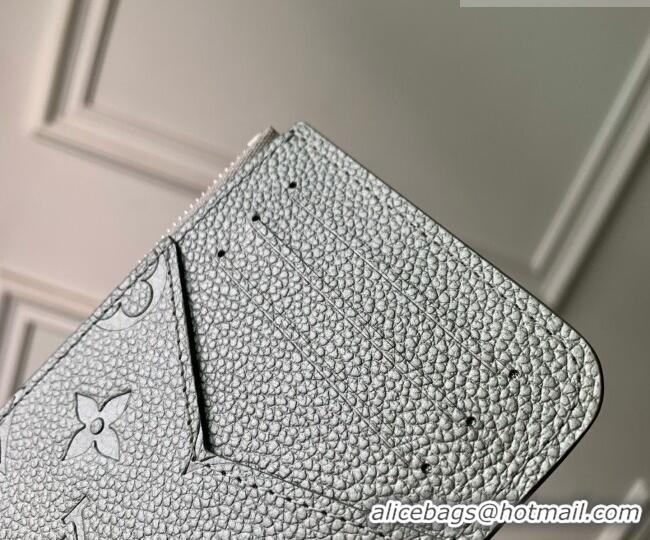 New Cheap Louis Vuitton Romy Card Holder in Silver Cowhide leather M26513 2026