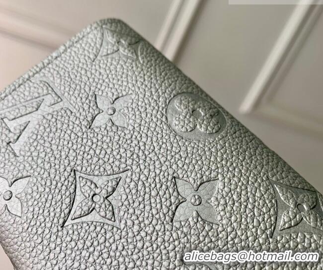 Pretty Style Louis Vuitton Rosalie Coin Purse Wallet in Cowhide Leather M26512 Silver 2026