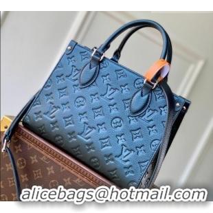 Top Grade Louis Vuitton Onthego PM Tote Bag in Monogram Empreinte Leather M45653 Blue 2026