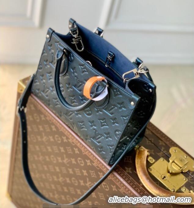 Top Grade Louis Vuitton Onthego PM Tote Bag in Monogram Empreinte Leather M45653 Blue 2026