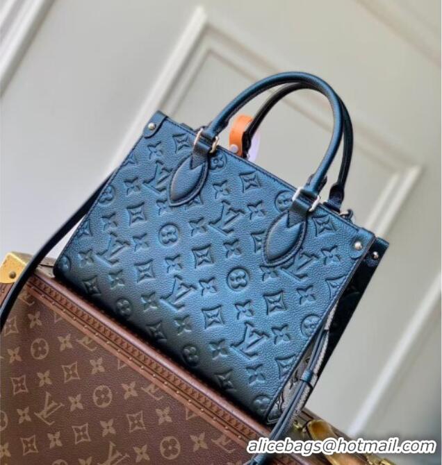 Top Grade Louis Vuitton Onthego PM Tote Bag in Monogram Empreinte Leather M45653 Blue 2026