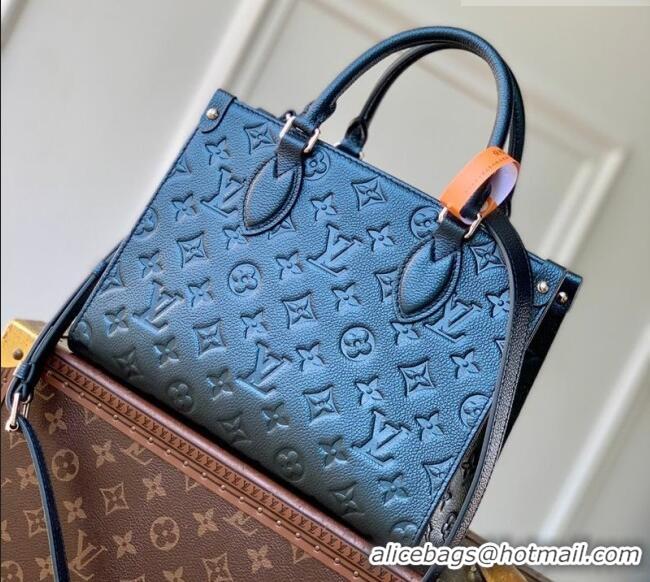 Top Grade Louis Vuitton Onthego PM Tote Bag in Monogram Empreinte Leather M45653 Blue 2026
