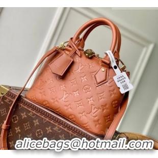 Best Price Louis Vuitton Alma BB Bag in Monogram Grained Leather M26409 Brown 2026