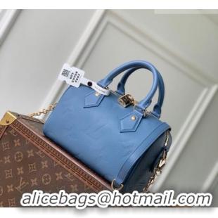 Best Product Louis Vuitton Speedy Bandoulière 20 Bag in Monogram Leather M28316 Blue Jean 2026