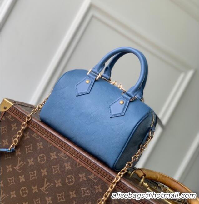 Best Product Louis Vuitton Speedy Bandoulière 20 Bag in Monogram Leather M28316 Blue Jean 2026