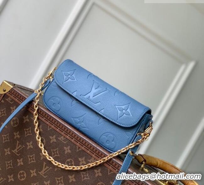 Low Cost Louis Vuitton Wallet On Chain Ivy Mini Bag in Monogram Leather M27755 Blue Jeans 2026