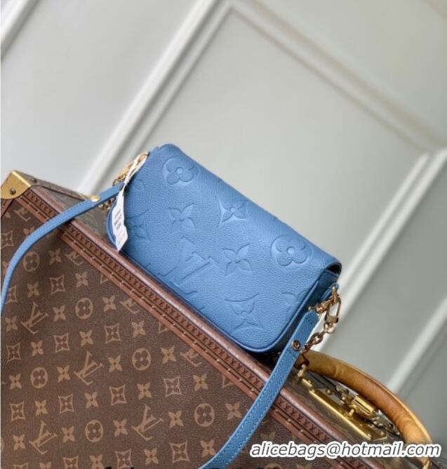 Low Cost Louis Vuitton Wallet On Chain Ivy Mini Bag in Monogram Leather M27755 Blue Jeans 2026