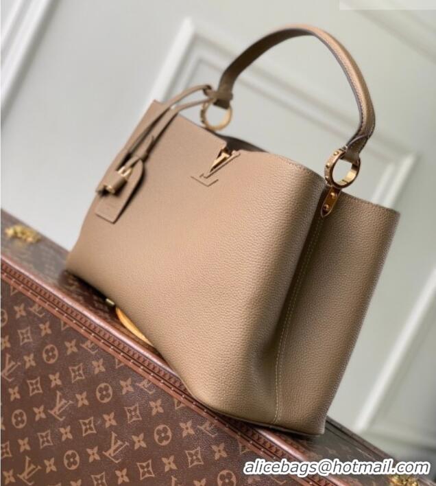 New Fashion Louis Vuitton LV Capucines Top Handle Bag in Taurillon leather M26259 Taupe 2026