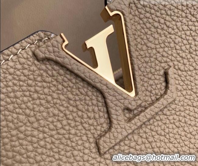 New Fashion Louis Vuitton LV Capucines Top Handle Bag in Taurillon leather M26259 Taupe 2026