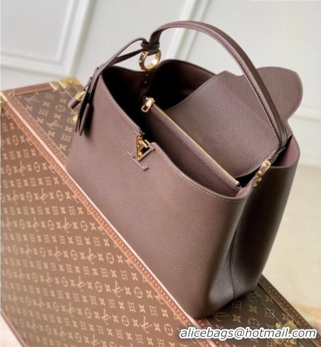 Trendy Design Louis Vuitton LV Capucines Top Handle Bag in Taurillon leather M26259 Chocolate 2026
