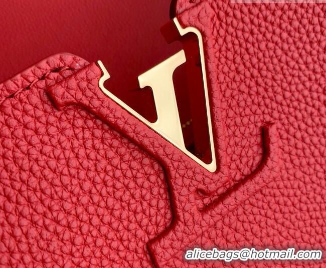 Market Sells Louis Vuitton LV Capucines Top Handle Bag in Taurillon leather M26259 Red 2026