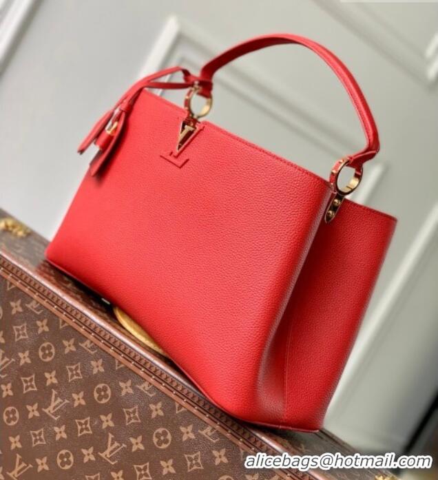 Market Sells Louis Vuitton LV Capucines Top Handle Bag in Taurillon leather M26259 Red 2026