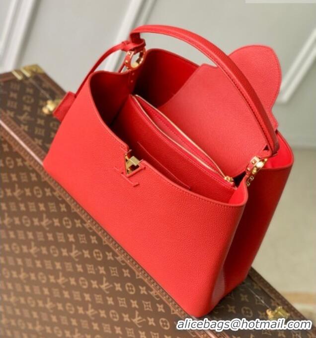 Market Sells Louis Vuitton LV Capucines Top Handle Bag in Taurillon leather M26259 Red 2026