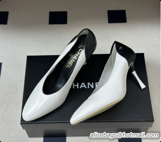 Best Price Chanel Lambskin & Calfskin Pumps 8cm Heel G47474 White 2026