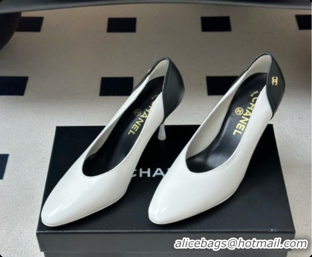 Best Price Chanel Lambskin & Calfskin Pumps 8cm Heel G47474 White 2026