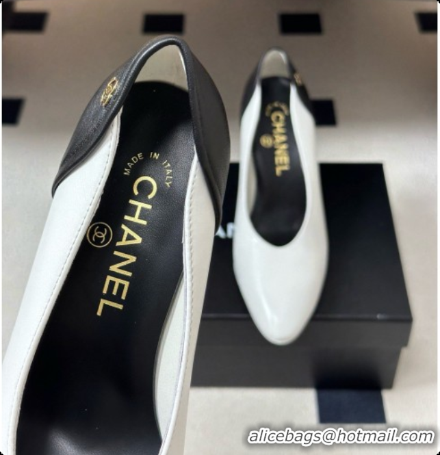 Best Price Chanel Lambskin & Calfskin Pumps 8cm Heel G47474 White 2026