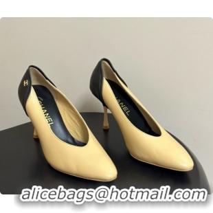 Good Quality Chanel Lambskin & Calfskin Pumps 8cm Heel G47474 Beige 2026