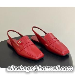 Buy Luxury Chanel Shiny Calfskin Slingbacks G47491 Burgundy 2026