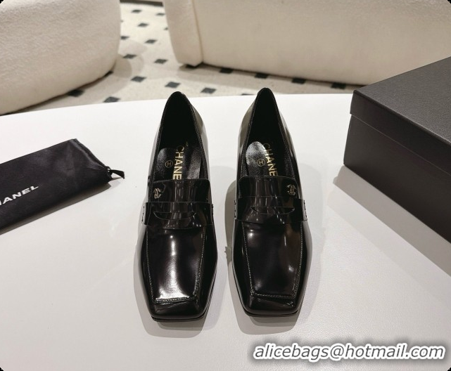 Good Product Chanel Shiny Calfskin Pumps 8cm Heel CH081722 Black 2026