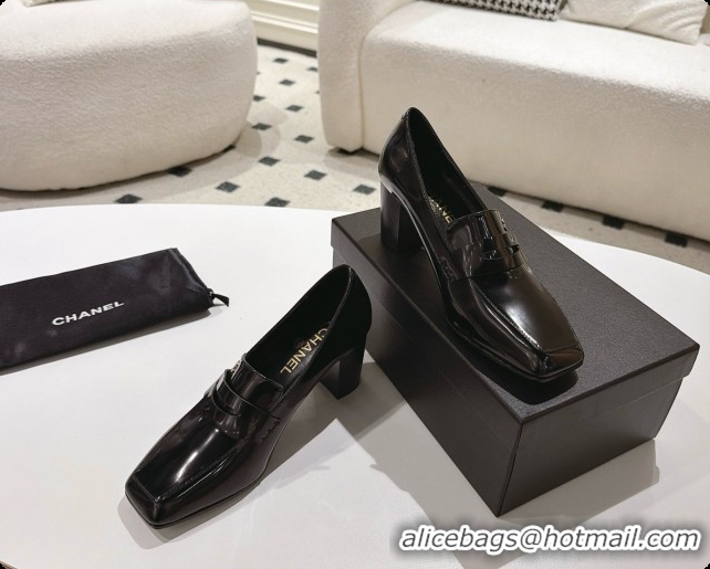 Good Product Chanel Shiny Calfskin Pumps 8cm Heel CH081722 Black 2026