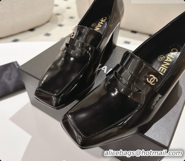 Good Product Chanel Shiny Calfskin Pumps 8cm Heel CH081722 Black 2026