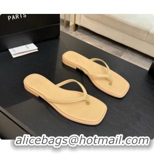 Buy New Cheap Chanel Goatskin Thongs Sandals G47319 Beige 2026