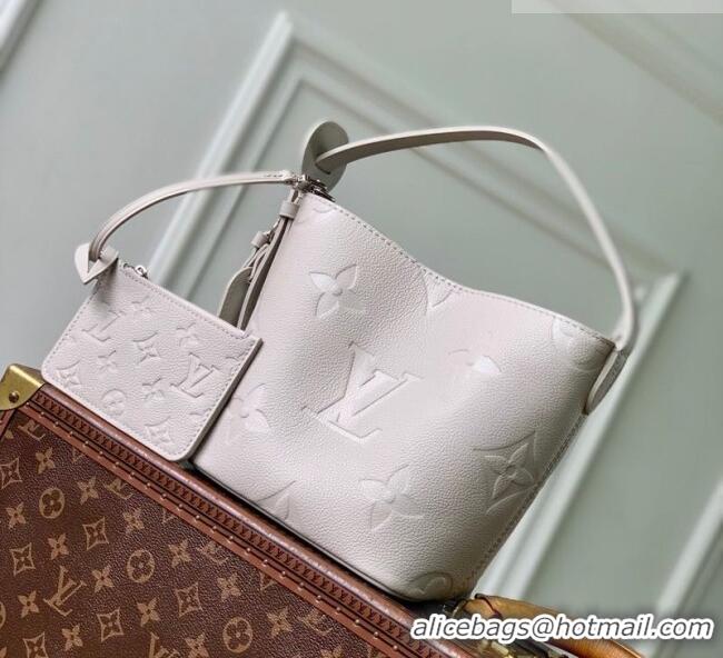 Famous Brand Louis Vuitton All In BB Bucket Bag in Monogram Empreinte Leather M28342 Grey 2026