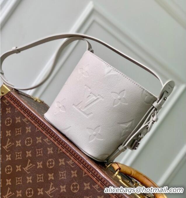 Famous Brand Louis Vuitton All In BB Bucket Bag in Monogram Empreinte Leather M28342 Grey 2026