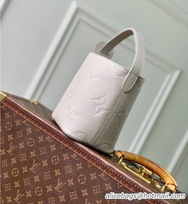 Famous Brand Louis Vuitton All In BB Bucket Bag in Monogram Empreinte Leather M28342 Grey 2026