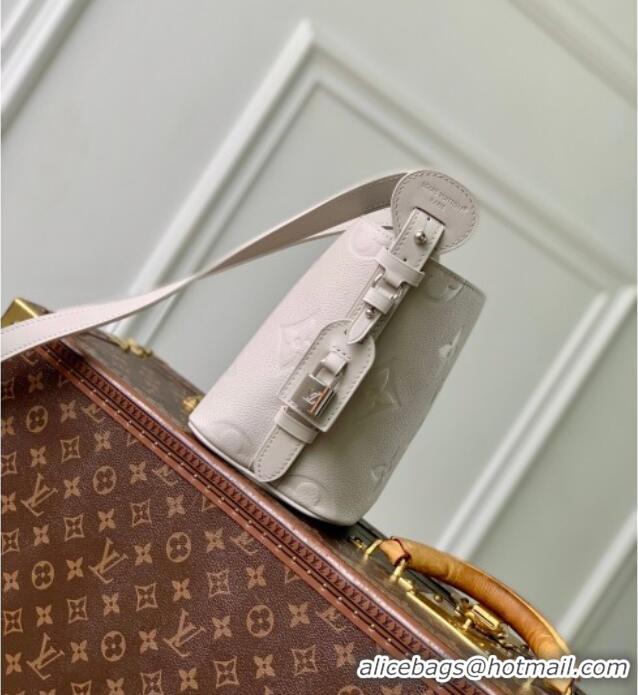 Famous Brand Louis Vuitton All In BB Bucket Bag in Monogram Empreinte Leather M28342 Grey 2026