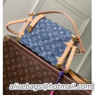 Modern Classic Louis Vuitton Side Trunk MM Bag in Monogram Denim GOTS Blue M27450 2026