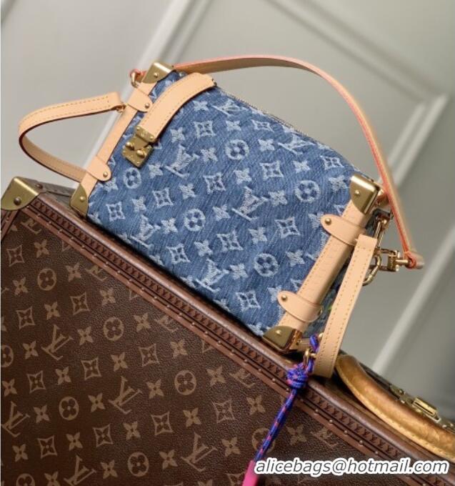 Modern Classic Louis Vuitton Side Trunk MM Bag in Monogram Denim GOTS Blue M27450 2026