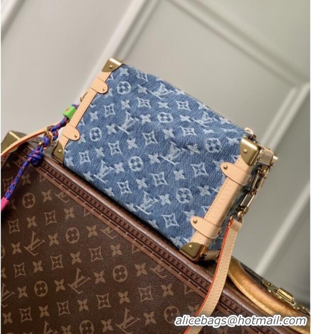 Modern Classic Louis Vuitton Side Trunk MM Bag in Monogram Denim GOTS Blue M27450 2026