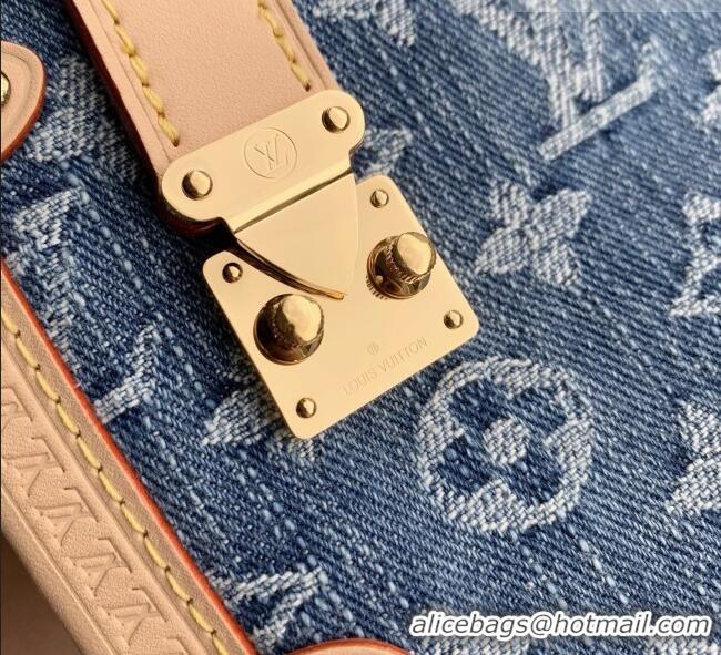 Modern Classic Louis Vuitton Side Trunk MM Bag in Monogram Denim GOTS Blue M27450 2026