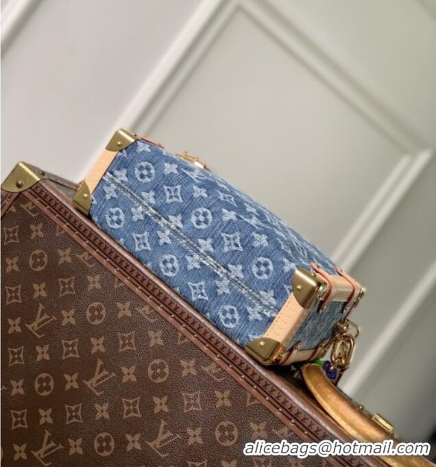 Modern Classic Louis Vuitton Side Trunk MM Bag in Monogram Denim GOTS Blue M27450 2026