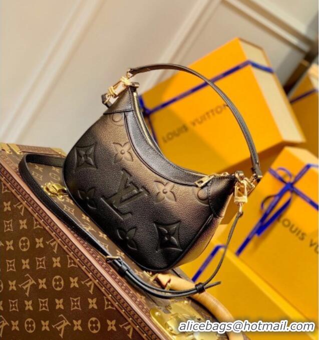 Low Price Louis Vuitton Bagatelle BB Mini Hobo bag in Oversized Monogram Leather M46002 Black 2026
