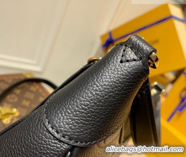 Low Price Louis Vuitton Bagatelle BB Mini Hobo bag in Oversized Monogram Leather M46002 Black 2026