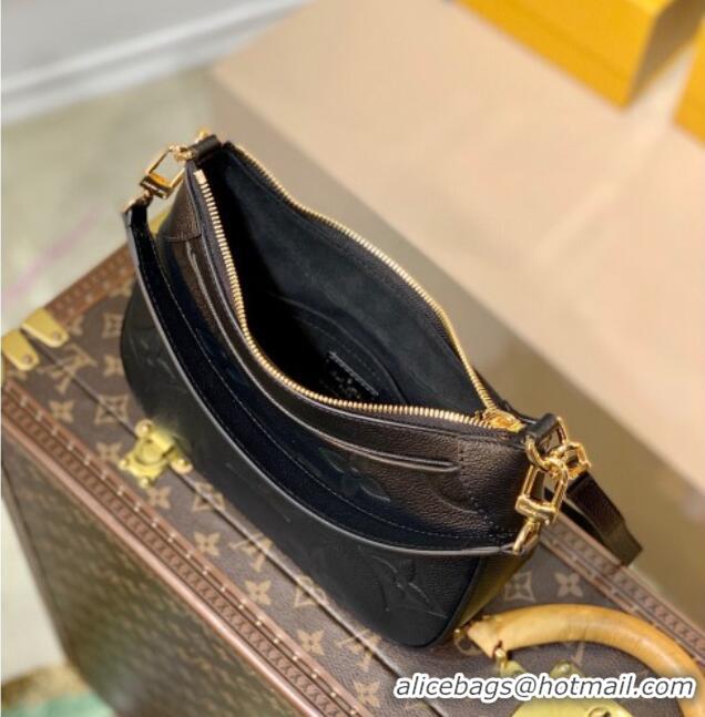 Low Price Louis Vuitton Bagatelle BB Mini Hobo bag in Oversized Monogram Leather M46002 Black 2026